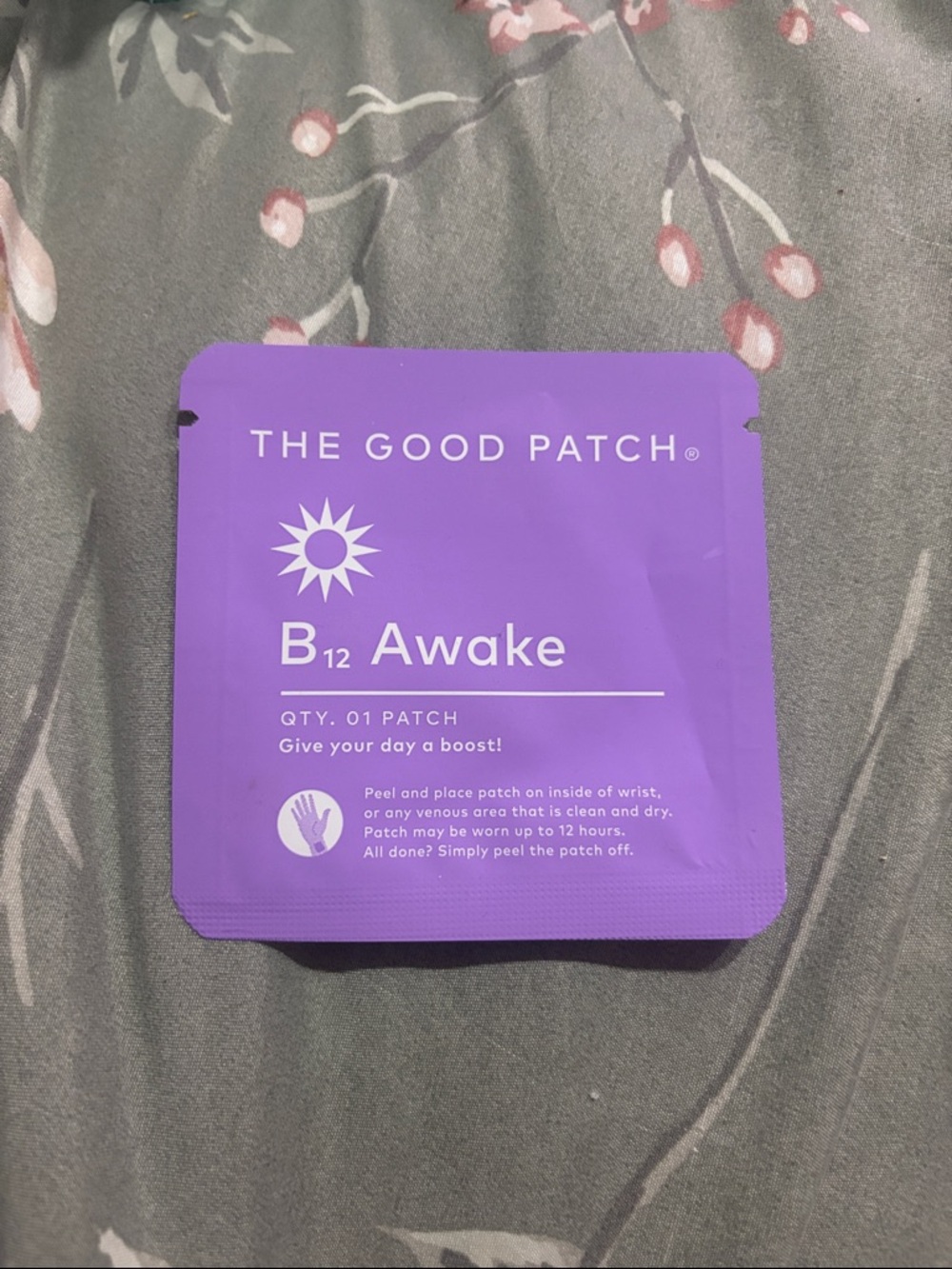 B12 Awake Peel Patch — Purple